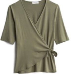 MICHAEL STARS - Linzey Faux Wrap Top - NEW with Tag